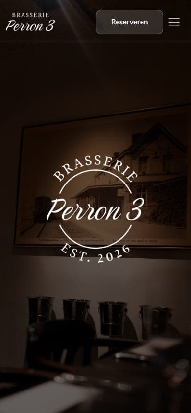 Homepage van Brasserie Perron 3 op een gsm